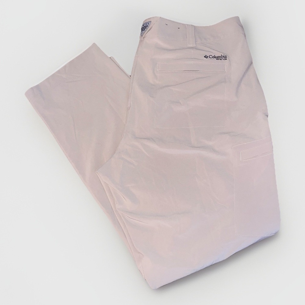NWOT Columbia PFG Cargo‎ Style Light Khaki/Beige Fishing Pants Men's Size: 42x32